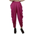 thumbnail image 3 of Moomaya Solid Punjabi Patiala Salwar Dhoti Pants For Women, Elastic Waist Relaxed Baggy Trousers, 3 of 6