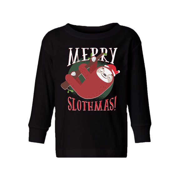 Awkward Styles Xmas Long Sleeve Shirt for Boys Girls Toddler Merry Slothmas Christmas Shirt