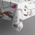 thumbnail image 4 of Bull Terriers and Hearts Rectangle Tablecloth 60"x102",Waterproof Polyester Rectangle Table Cloth, Wipeable Spillproof Polyester Tablecloth for Dining, Camping, Indoor and Outdoor, 4 of 6