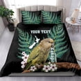 thumbnail image 2 of Juego de cama personalizado Kakapo de Nueva Zelanda Aotearoa Helecho con Manuka LT14, 2 of 6