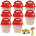 thumbnail image 1 of Cocedor de huevos de silicona Zhivalor 8 piezas gel de sílice de grado alimenticio sin BPA, 1 of 5