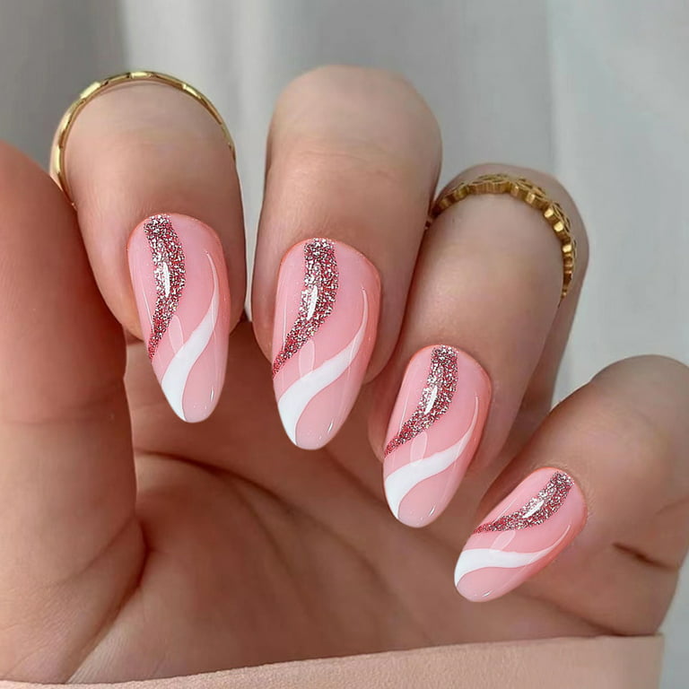 Drop A Hint Rose Gold Glitter Dipped Nail Wraps 