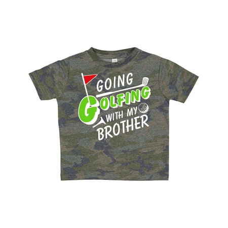 

Inktastic Going Golfing with My Brother- Kids Golf Gift Toddler Boy or Toddler Girl T-Shirt