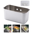 thumbnail image 1 of Bandeja de filtro para fregadero, cesta de filtro para fregaderos, colador de cocina de acero inoxidable, organizador para fregadero para frutas y verduras, 1 of 8