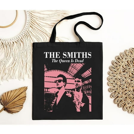 vintage The Smiths Tote Bag - The Queen Is Dead Album - Rock Music Band Graphic Bag - Vintage Music Merch For Gift-TH9772
