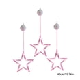thumbnail image 1 of Cortina de Luces LED con Corazones Rosados, Juego de 3, Operadas con Batería, Decoración Colgante con Ventosas para Bodas, Proposiciones, Fiestas, Decoración Interior y Exterior, 20x20cm, 1 of 5