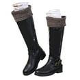 thumbnail image 5 of UngA Wonens Boots Pointed Toe Slouchy Boots Wedge Heels Slouch Pull On Wide Calf Boots Women Mid Calf Black,Size 7, 5 of 7