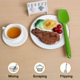 thumbnail image 5 of Kitchen Cooking Silicone Spatula Heat Resistant Flipping Rubber Turner Cooking Baking Green, 5 of 7