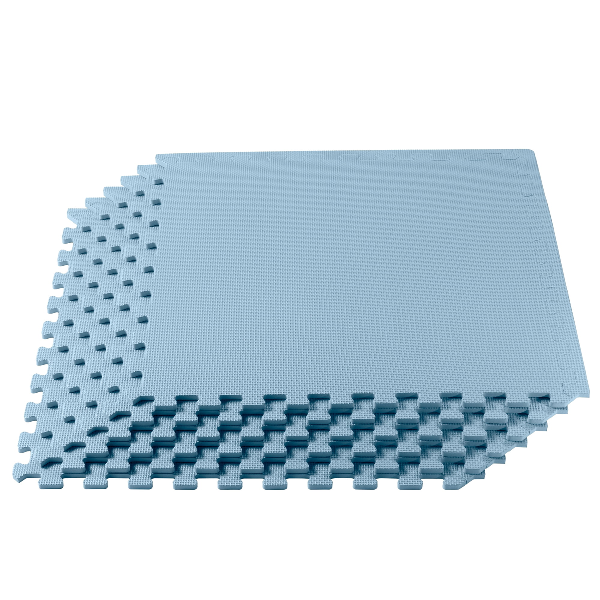 We Sell Mats 3/8 Inch Thick Multipurpose Exercise Floor Mat with EVA Foam, Interlocking Tiles