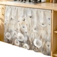 Spring White Floral Cabinet Curtains 35''x35'', Watercolor Vintage ...