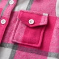 thumbnail image 6 of Odeerbi Toddler Boys Girls Plaid Shacket Jacket Kids Toddler Flannel Shirt 2025 Long Sleeve Plaid Jacket Baby Fall Shirt Coat Outwear Hot Pink 13-18 Months, 6 of 8