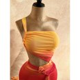 thumbnail image 6 of Multicolor Asymmetric Waist Cutout Ruched Mini Dress With Side Tie Detail, 6 of 8