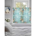 thumbnail image 3 of Coastal Living Room Curtains 2 Panel, Summer Nautical Beach Coral Starfish Blue Ombre Cafe Window Treatment, Farmhouse Bedroom Bathroom Kitchen Curtains Drapes 104"x45", 3 of 6