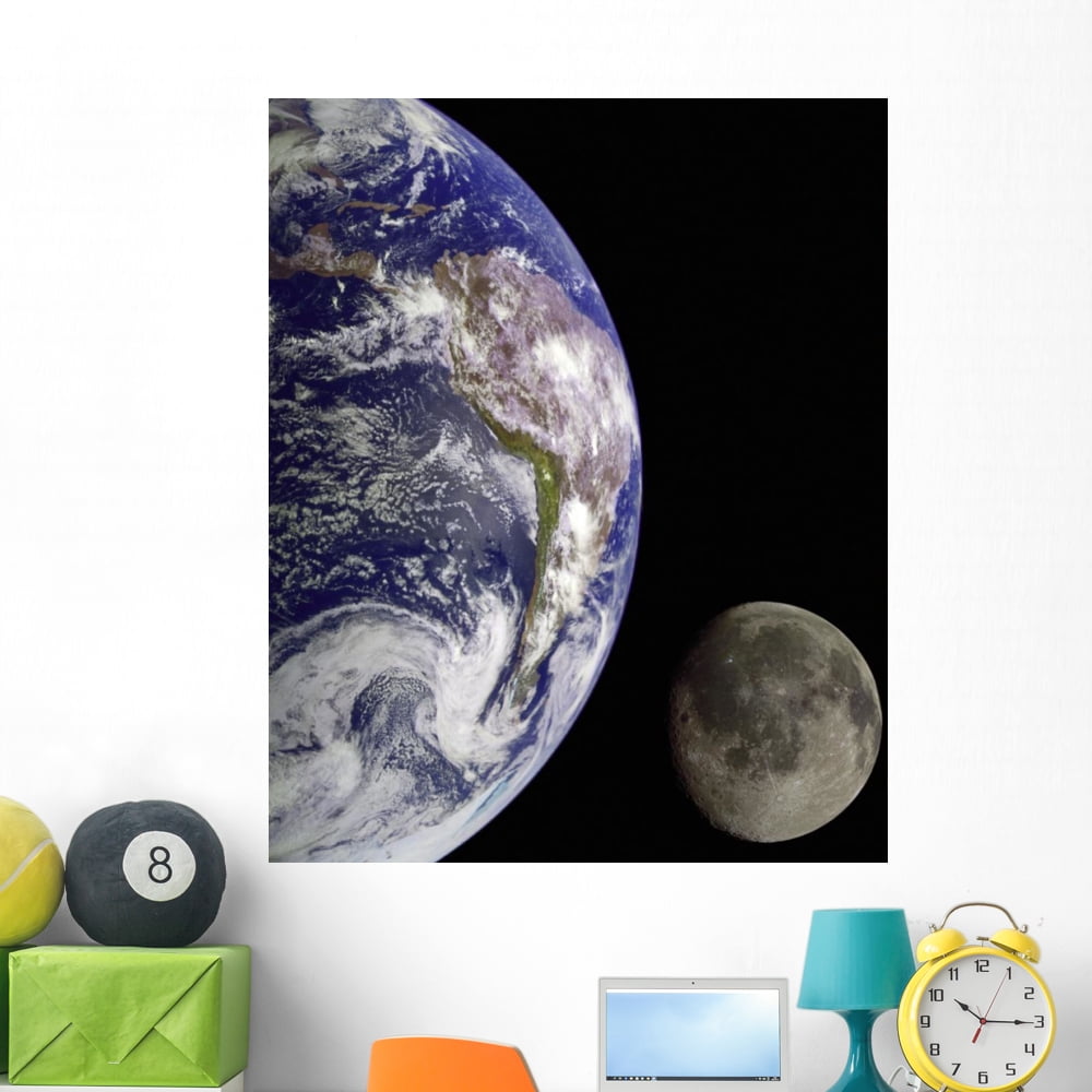 Earth from Outer Space Wall Mural by Wallmonkeys Peel and Stick Graphic ...