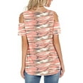 thumbnail image 6 of ANYJOIN Womens Summer T Shirts Strappy Short Sleeve Tunic Tops Strappy Cold Shoulder Blouse, 6 of 6
