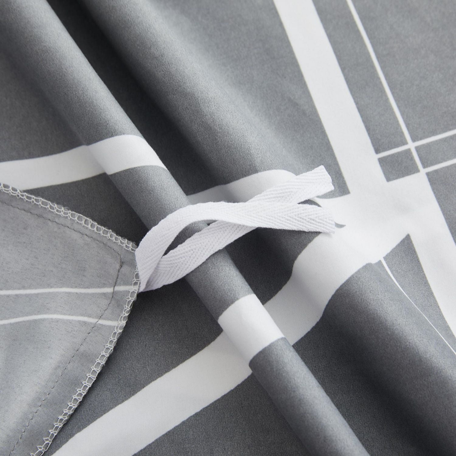 Literie Marina Décoration douce, soyeuse et riche en rayonne de bambou imprimée, toutes saisons, housse de couette, drap-housse, avec fermeture éclair et lien d'angle, motif géométrique fantaisie mode