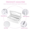 thumbnail image 6 of NOGIS Plastic Sterilizing Tray-Barbicide Sterilization Tray,Clean Sterilizer Box Storage Organizer for Nail,Tweezers,Hair Salon,Spa & Cutter Manicure Equipment-Clear Lid (White), 6 of 7