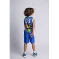thumbnail image 3 of Teenage Mutant Ninja Turtles Donatello Raphael Leonardo Mesh Jersey Athletic Tank Top and Basketball Shorts Outfit Set Toddler to Big Kid, 3 of 5