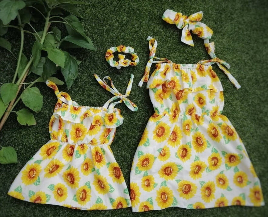 little girl sunflower dress