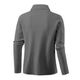 thumbnail image 7 of Zivyakyro Casual Shirt for Men Long Sleeve Waffle Button down Fall Collared Shirt Loose Solid Gray M, 7 of 7