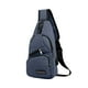 thumbnail image 2 of Bolsa de pecho para hombres con orificio para USB y auriculares, mochila multifuncional - azul oscuro, 2 of 6