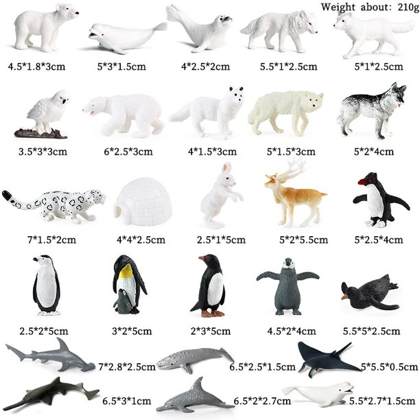 Oenux Montessori miniatura León tiburón caballo dinosaurio animales modelo conjunto figuras de acción estatuilla zoológico lindo educación niños juguete para regalo
