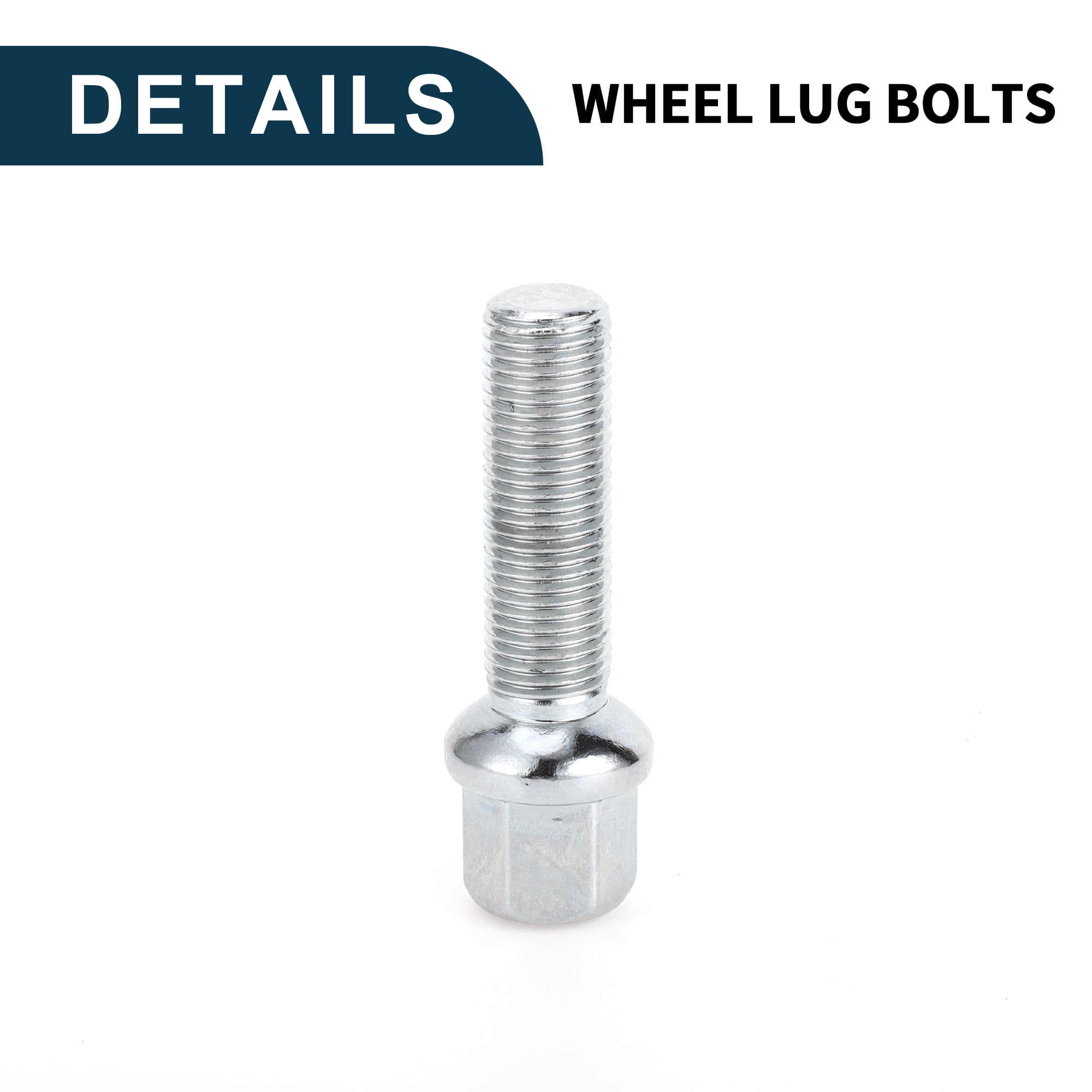 Unique Bargains Ball Seat Wheel Lug Bolt for Volkswagen M14x1.5 Pack of 10