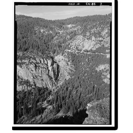 Historic Print, Cascade Creek Bridge, Spanning Cascade Creek on New Big Oak Flat Road, Yosemite Village, Mariposa County, CA - 5, 18" x 24"