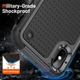 thumbnail image 6 of Nalacover iPhone XS / X Case, Heavy Duty 3 in 1 Rugged Shockproof Rugged Silicone Hybrid Hard PC Soft TPU Bumper Camera Raised Drop Protective Girls Women Boy Men Phone Covers, Gray, 6 of 9