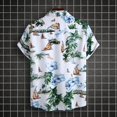 thumbnail image 3 of Camisas Y Playeras Camisas de un solo pecho de primavera y verano para hombre, camisa informal de manga corta con solapa para playa y vacaciones al libre (Green, XXL), 3 of 7