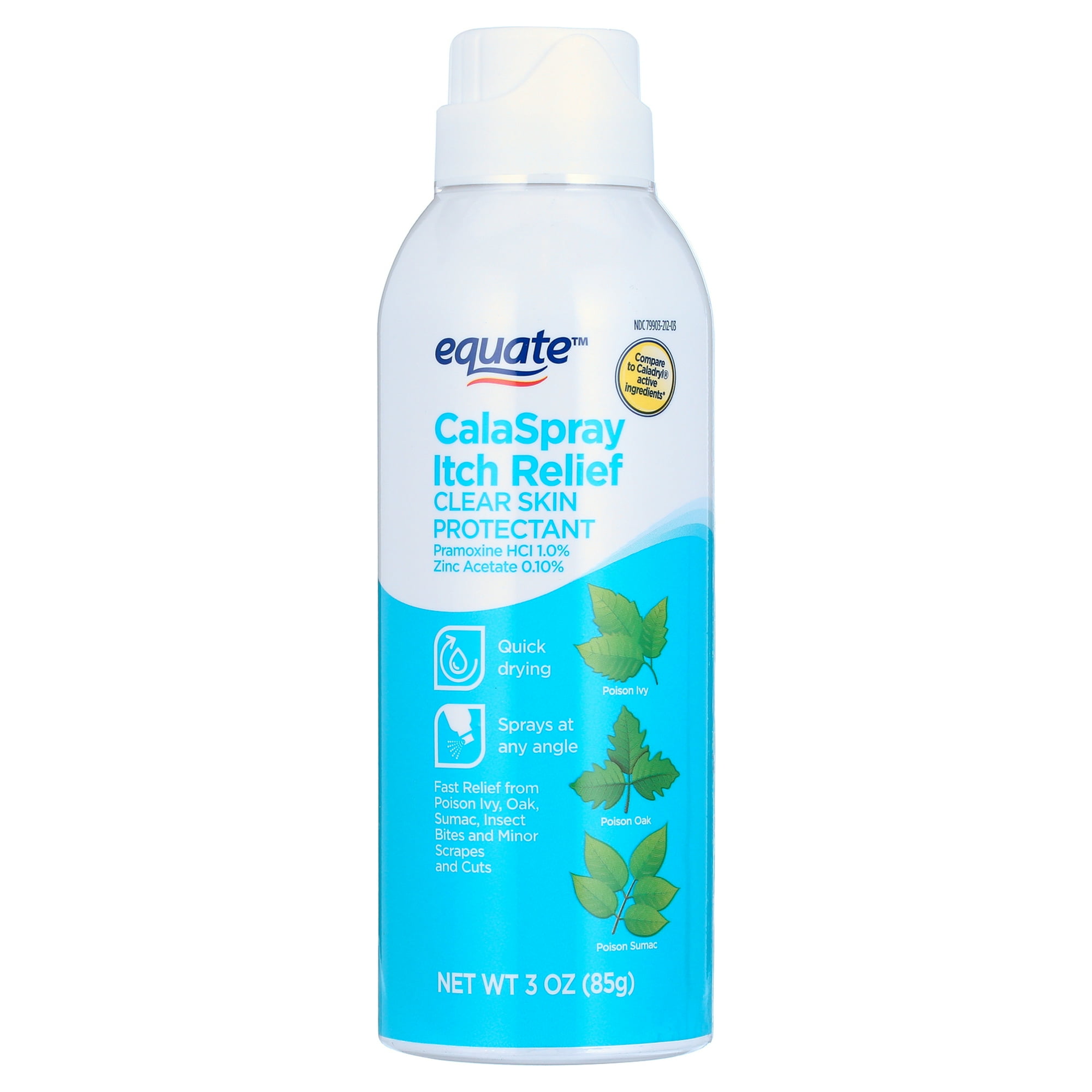 Equate Calaspray Anti Itch Relief Clear Skin Protectant, 3 oz