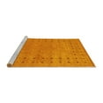 thumbnail image 2 of Ahgly Company Machine Washable Indoor Square Abstract Yellow Contemporary Area Rugs, 7' Square, 2 of 4