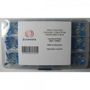 15 value 300 pcs high voltage ceramic capacitor assortment box kit 2kv 2000v 100pf ~ 10000pf