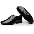 thumbnail image 3 of OVINYER Fashion Men's Solid Color Lace Up Rumba Waltz Prom Ballroom Latin Salsa Dance Shoes Everyday Casual Footwear, 3 of 4