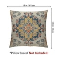 thumbnail image 4 of Navy Blue Orange Boho Pillow Covers Carpet Design Ethnic Bohemian Floral Pattern Decorative Throw Pillow Cases Outdoor Farmhouse Decoration for Sofa Couch Bed, 4 of 7