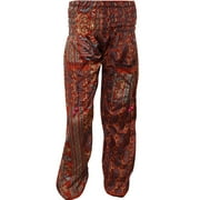 Mogul Womens Vintage Recycled Sari Harem Pants Printed Boho Chic Comfy Yoga Palazzo Trouser Pant