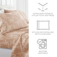 thumbnail image 6 of Noble Linens 4 Piece Pattern Microfiber Bed Sheets Set, Distressed Willow Apricot, Twin, 6 of 11