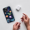 thumbnail image 2 of Case for iPhone 14 Pro Case, Hybrid 2-Layer Silicone Protective Glossy Case for Girl Women Case for iPhone 14 Pro Dinosaur Universe Pattern, 2 of 7