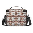 thumbnail image 3 of Geometric Diamond White Pattern Insulated Lunch Box for Women Men, Medium Leakproof Cooler Bag with Adjustable Strap, 10"x6.7"x8", 3 of 6