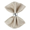 thumbnail image 1 of Nvzi Servilletas de tela de jacquard de damasco, 2 unidades, impermeables, a prueba de derrames, de poliéster, color beige, 18,11 x 18,11 pulgadas, 1 of 5