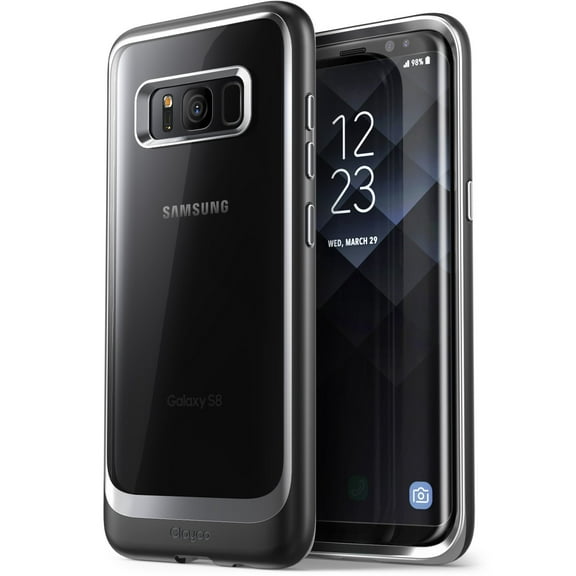 Samsung Galaxy S8 Case, Clayco [Iris Series] Hybrid Protective Clear Case for Samsung Galaxy S8 2017 Release-Black