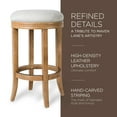 thumbnail image 3 of Open Box Maven Lane Eva Round Swivel Stool, Weathered Oak, Bar (4 Pack), 3 of 6