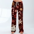 thumbnail image 5 of Fabrcox Women's Christmas Pajama Pants S-2xl Oversized Drawstring Pajamas Bottoms Christmas Tree Printed Comfortable Casual Baggy Loose Pj Pants Wine S, 5 of 5