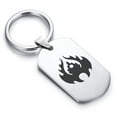 thumbnail image 1 of Stainless Steel Fire Element Dog Tag Keychain Circle Ring, 1 of 2