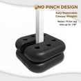thumbnail image 2 of EAGLE PEAK Canopy Weight Plates 4-Set for Pop up Canopy, Tent, Gazebo, Umbrellas, Tent Weights for Legs, 20 lbs, Black, 2 of 6