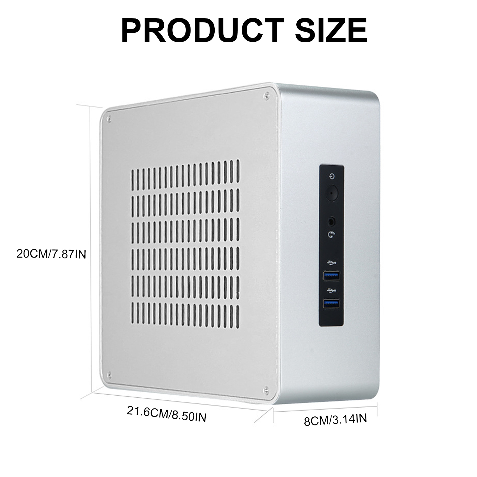 TA80 Small Desktop Case Small ITX Chassis HTPC PC Case Support 2.5inch Hard Disks Space Efficiency Cooling