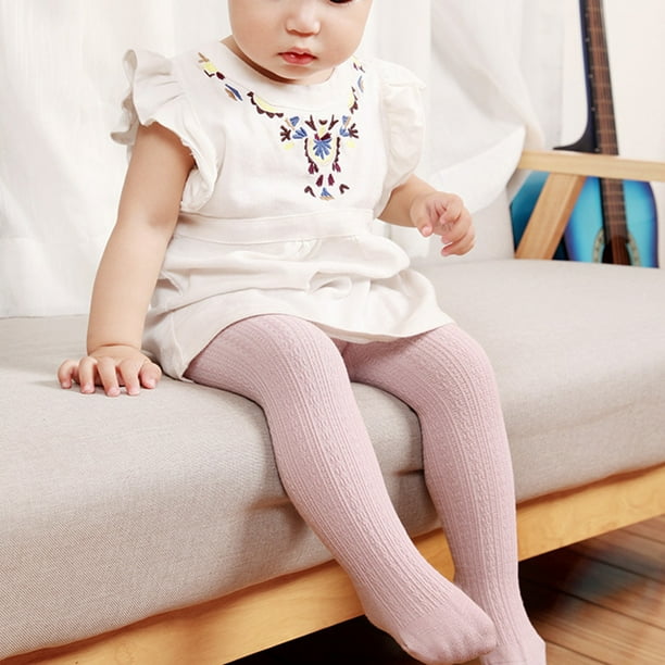 bebe nino ninas cable tejer algodon medias medias pantalones 12 24 meses rosa Sunnimix Medias de algodon para ninos