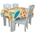 thumbnail image 4 of Coolnut 60"X90" Summer Vacation Tablecloth, Modern Table Cover for Home Decoration Spill Proof Cloth Washable for Dinner Picnices, 4 of 6