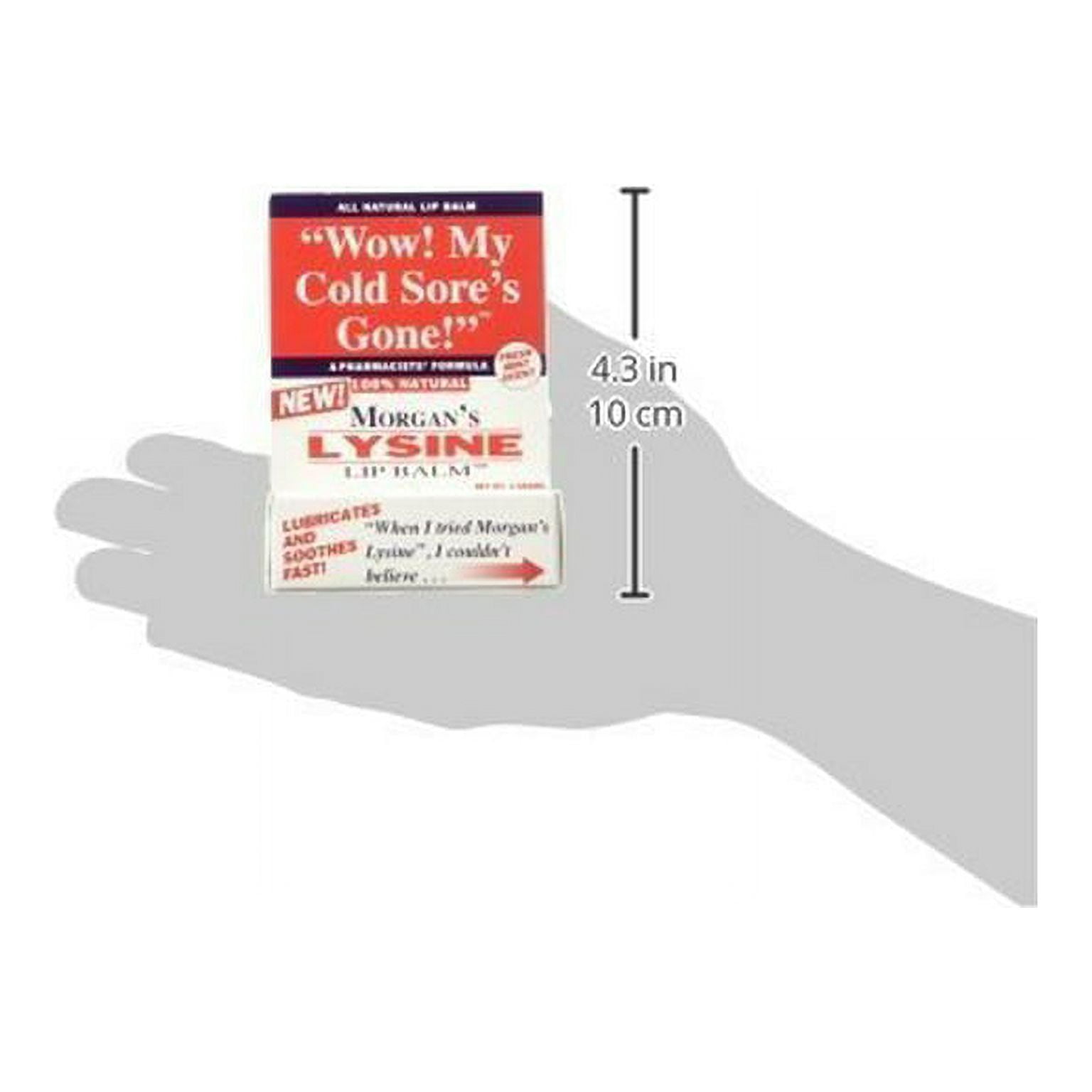 Morgans Lysine Medicated Lip Balm Lubricates & Soothes Fast 0.17 oz, Pack of 4