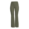 thumbnail image 5 of No Boundaries Women's Juniors Ribbed Flare Lettuce Hem Pants, Sizes S-XXXL, 5 of 5